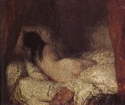 Jean Francois Millet The Shadow of a naked girl oil
